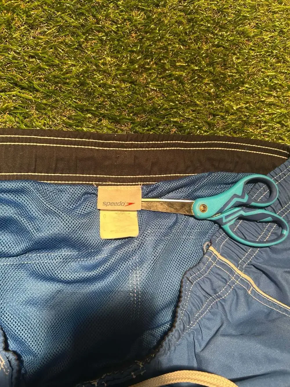 Speedo Men's Blue Swim Trunks with Cargo Pocket